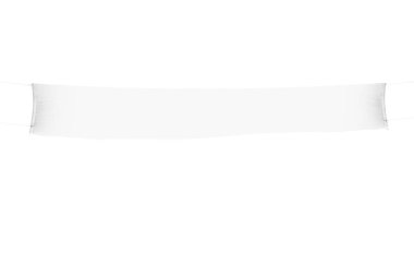 Beyaz arkaplan üzerinde izole edilmiş boş yatay pankart görüntüsü