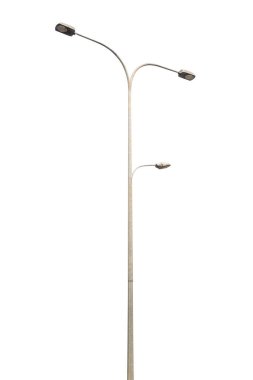 Sokak lambaları beyaz bir arkaplan üzerinde izole