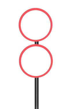 Beyaz arkaplan üzerinde izole edilmiş bir kopya alanı için boş yol işareti