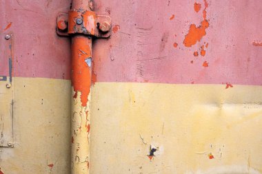 Dökümlü arkaplan için paslı metalin yakın görüntüsü