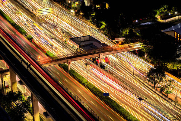Highway traffic in Jakarta. Jakarta, Indonesia