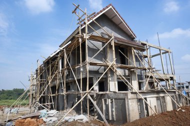 İnşaat alanında konut inşaatı