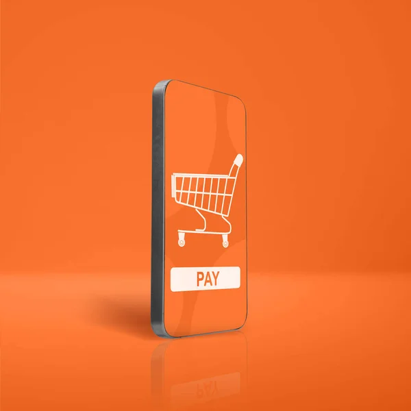 Mobile phones for online payment, banking, or online shopping. Mobile payment concept