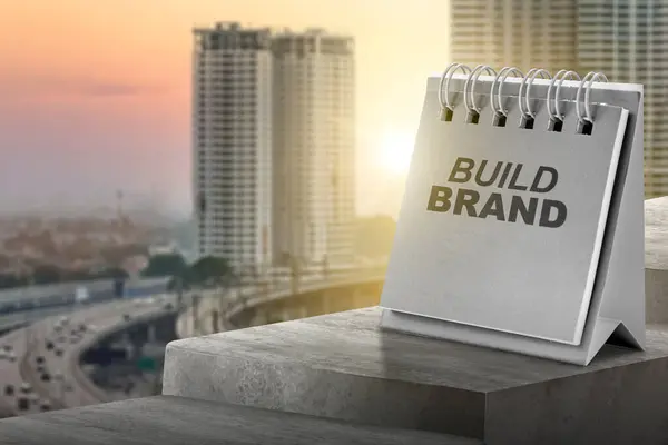 Reminder Build Brand Text Build Brand Concept Stock Image