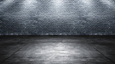 Alçılı beton zeminli siyah duvar. Tuğla bir duvarın soyut deseni. Modelleme. Uzayı kopyala Duvar kağıdı veya doku arkaplanı