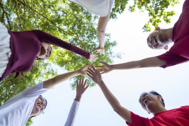 Endonezya 'nın güneydoğu Asya halkının portresi 17 Ağustos' ta Bağımsızlık Günü 'nü kutluyor. Kemerdekaan Endonezya kavramı