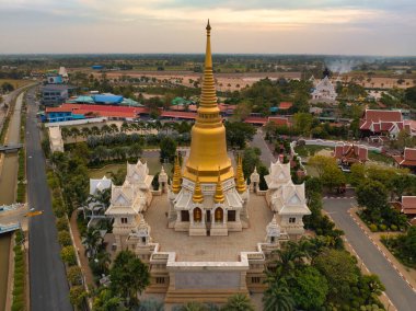 Ayutthaya, Thailand. 07 January  2023, Wat Tako, Ornate Buddhist temple topped with golden spires, known for the mummified remains of a former abbot.