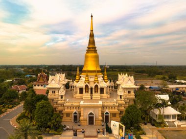 Ayutthaya, Thailand. 07 January  2023, Wat Tako, Ornate Buddhist temple topped with golden spires, known for the mummified remains of a former abbot.