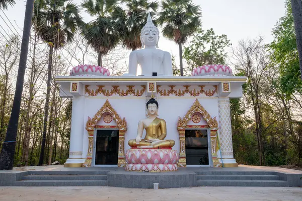 Uttaradit Março 2023 Wat Phra Thaen Sila Detém Base Uma — Fotografia de Stock