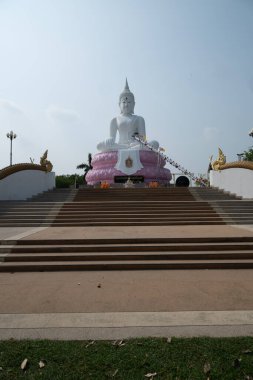 Saraburi, Thailand, April 14, 2024, Pasak Chonlasit Dam White Buddh clipart
