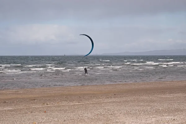 Вітер Серфінг Шотландському Пляжі Західному Узбережжі Шотландії — стокове фото