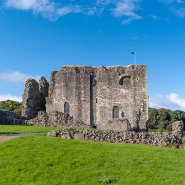 Dundonald, Scotland, UK - September 11, 2024: Dundonald Castle recently reopened after a period of renovation and some safety work. Castle sits proud above the Ayrshire town of Dundonald and is the ancestral home of the Cochrane family. clipart