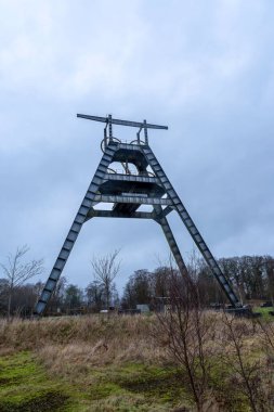 Barony A-Frame çukur başlı sarmalı başlık kulesi anıtı ve ziyaretçi parkı, tarihi sanayi mirası bölgesi Doğu Ayrshire İskoçya