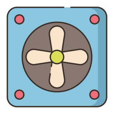 Egzoz fan vektör simgesi