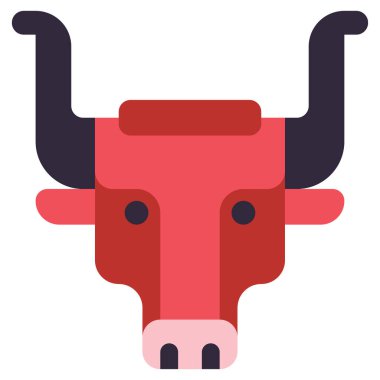 Boğa. Web simgesi basit illüstrasyon