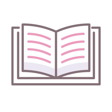 kitap düz simgesi, vektör illüstrasyonu