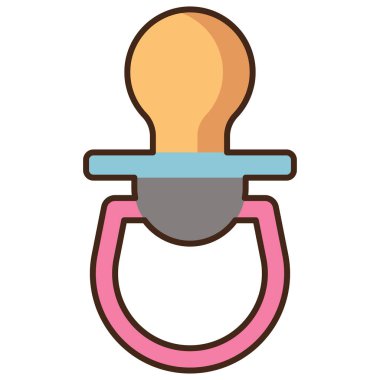 bebek emziği simgesi. beyaz üzerinde izole edilmiş bebek emziği vektör simgesi rengi