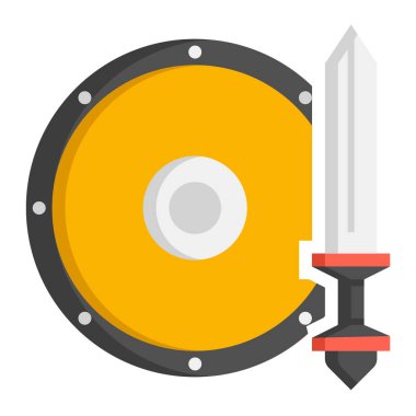 Ortaçağ zırh simgesi, düz stil