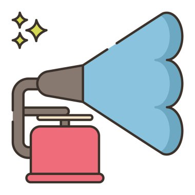 Gramofon simgesi vektör illüstrasyon tasarımı