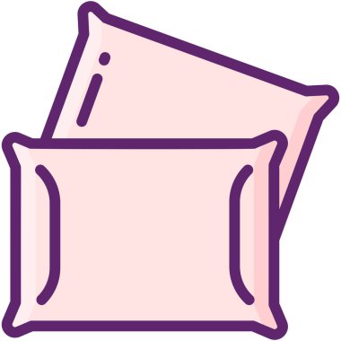 Beyaz arkaplanda yastık simgesi 