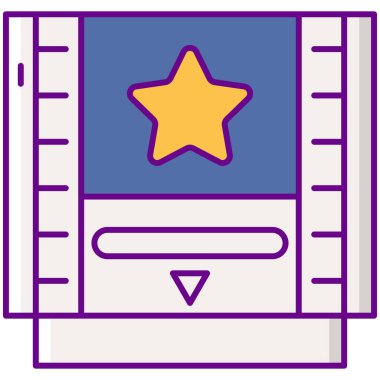 Oyun Kartuş simgesi basit illüstrasyon