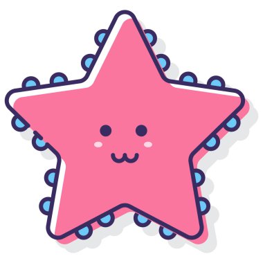 Deniz yıldızı simge beyaz arka plan üzerinde 