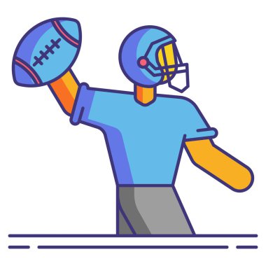 futbol oyuncusu simgesi, vektör tasarımı