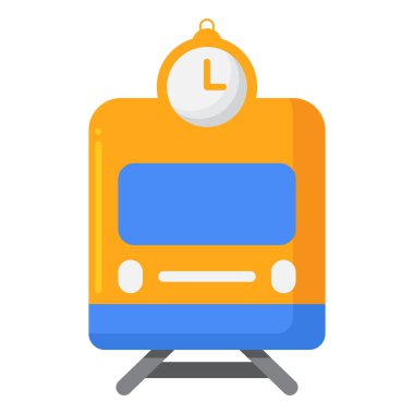 Sonbahar Tren Programı. Web simgesi basit illüstrasyon