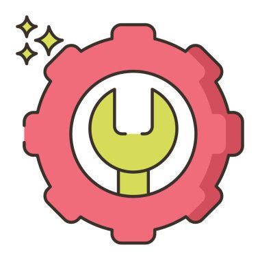 Teçhizat Web simgesi basit illüstrasyon