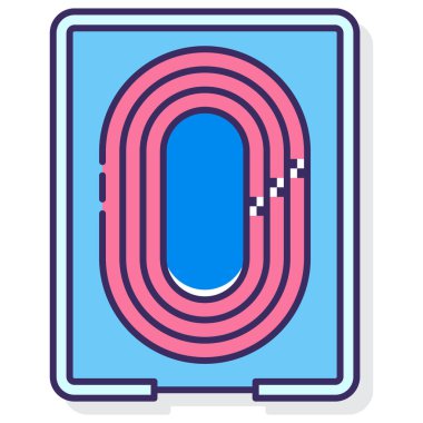 Kapalı Parça ve Alan 'ın vektör çizimi