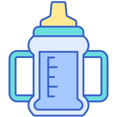 Doldurulmuş şişe sütü simgesi - taslak biçimi