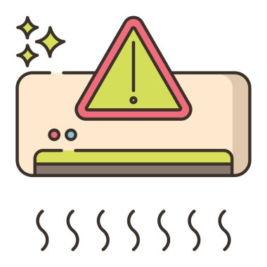 Beyaz arkaplanda uyarı simgesi 