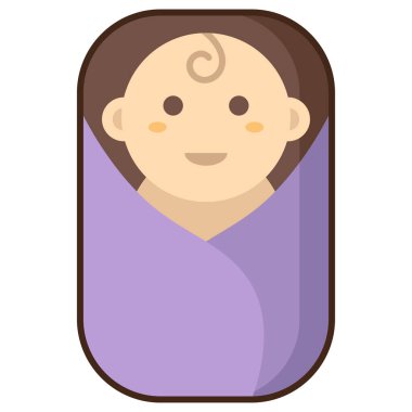 yeni doğan simge vektör illüstrasyonu