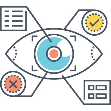 veri analizi renkli illüstrasyon simgesi