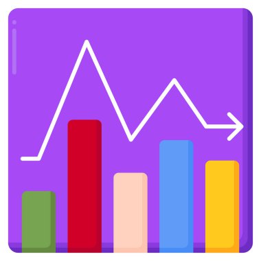 Borsa simgesi. Basit resimleme