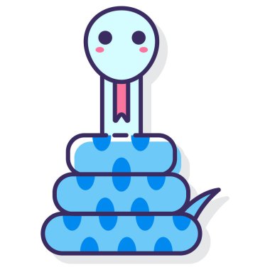 Sevimli küçük yılan simgesi