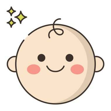 Sevimli erkek çocuk çizgi film ikonu