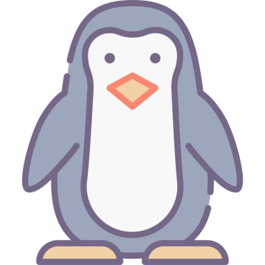 Atkısı olan sevimli penguen hayvanı.