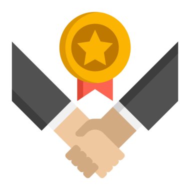 El sıkışma düz vektör simgesi