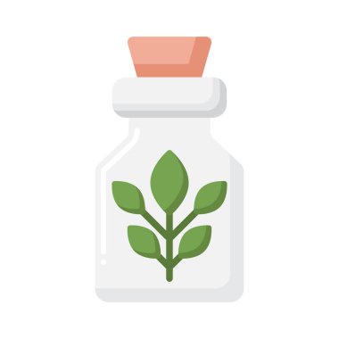 Naturopati simgesi düz izole edilmiş vektör