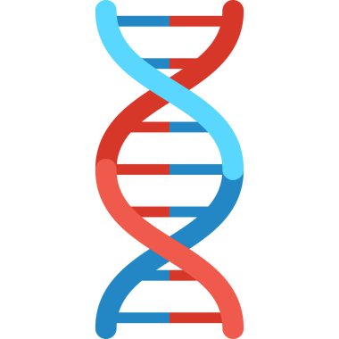 Beyaz arkaplanda DNA sembolü simgesi