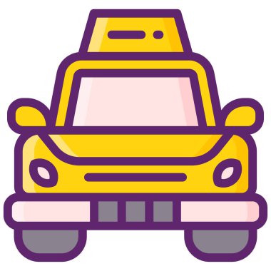 taksi simgesi vektör illüstrasyonu