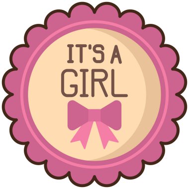 bebek kız tasarımı, vektör çizimi 