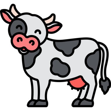 İnek çiftliği simgesi, taslak biçimi