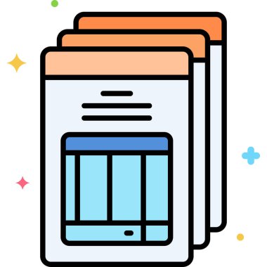 Taslak Raporu modern simge, vektör illüstrasyonu