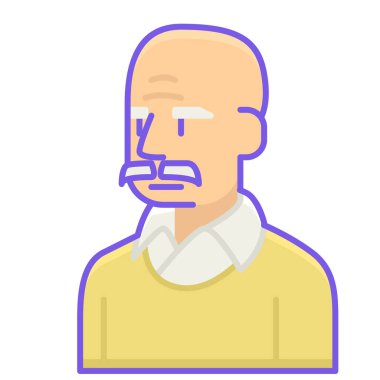 dedesi simgesi beyaz arka plan üzerinde