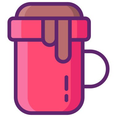 Beyaz arkaplanda Sıcak Çikolata simgesi 