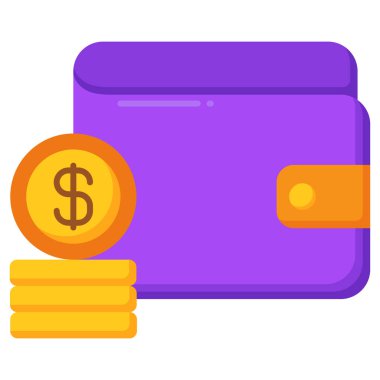 Beyaz arkaplanda küçük nakit simgesi 