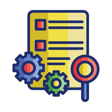 Beyaz arkaplanda işlem simgesi 