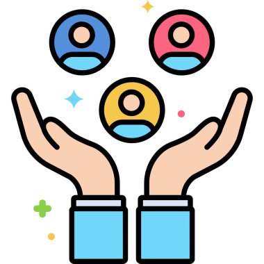 ikon vektör illüstrasyonunu destekle